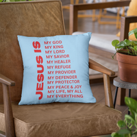 Jesus Is Christian Pillow Red