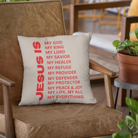 Jesus Is Christian Pillow Red