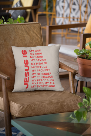 Jesus Is Christian Pillow Red