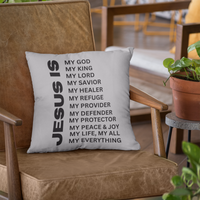Jesus Is Christian Pillow Black