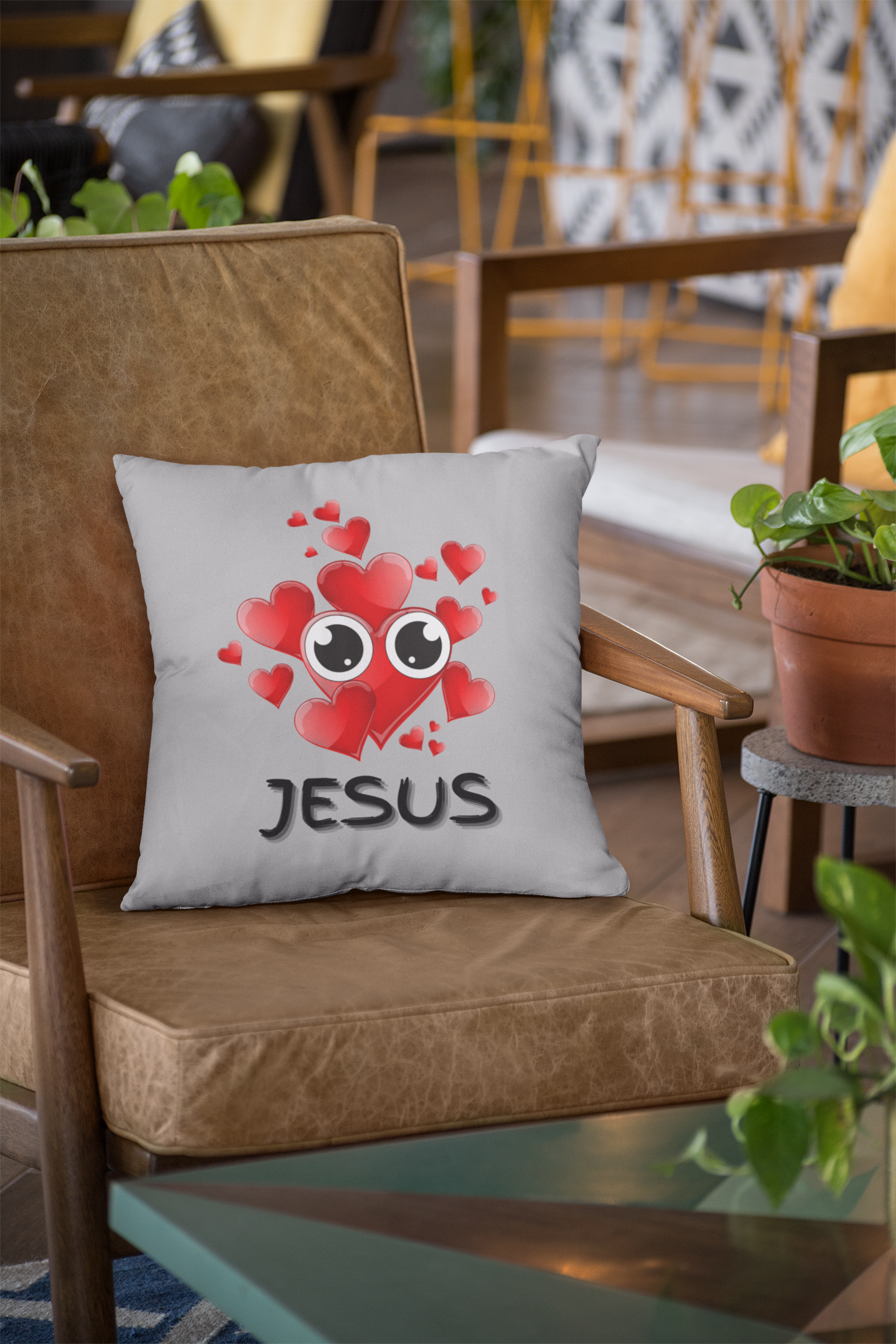 Eye Love Jesus Pillow