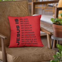 Jesus Is Christian Pillow Black