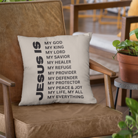 Jesus Is Christian Pillow Black