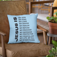 Jesus Is Christian Pillow Black