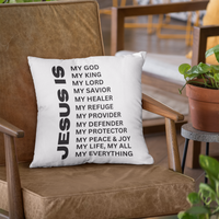 Jesus Is Christian Pillow Black