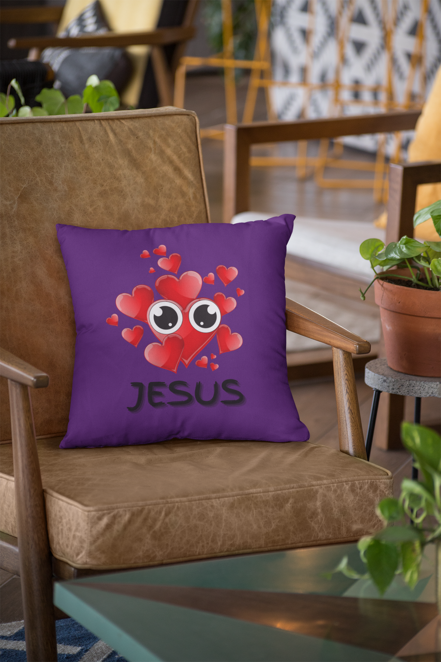 Eye Love Jesus Pillow