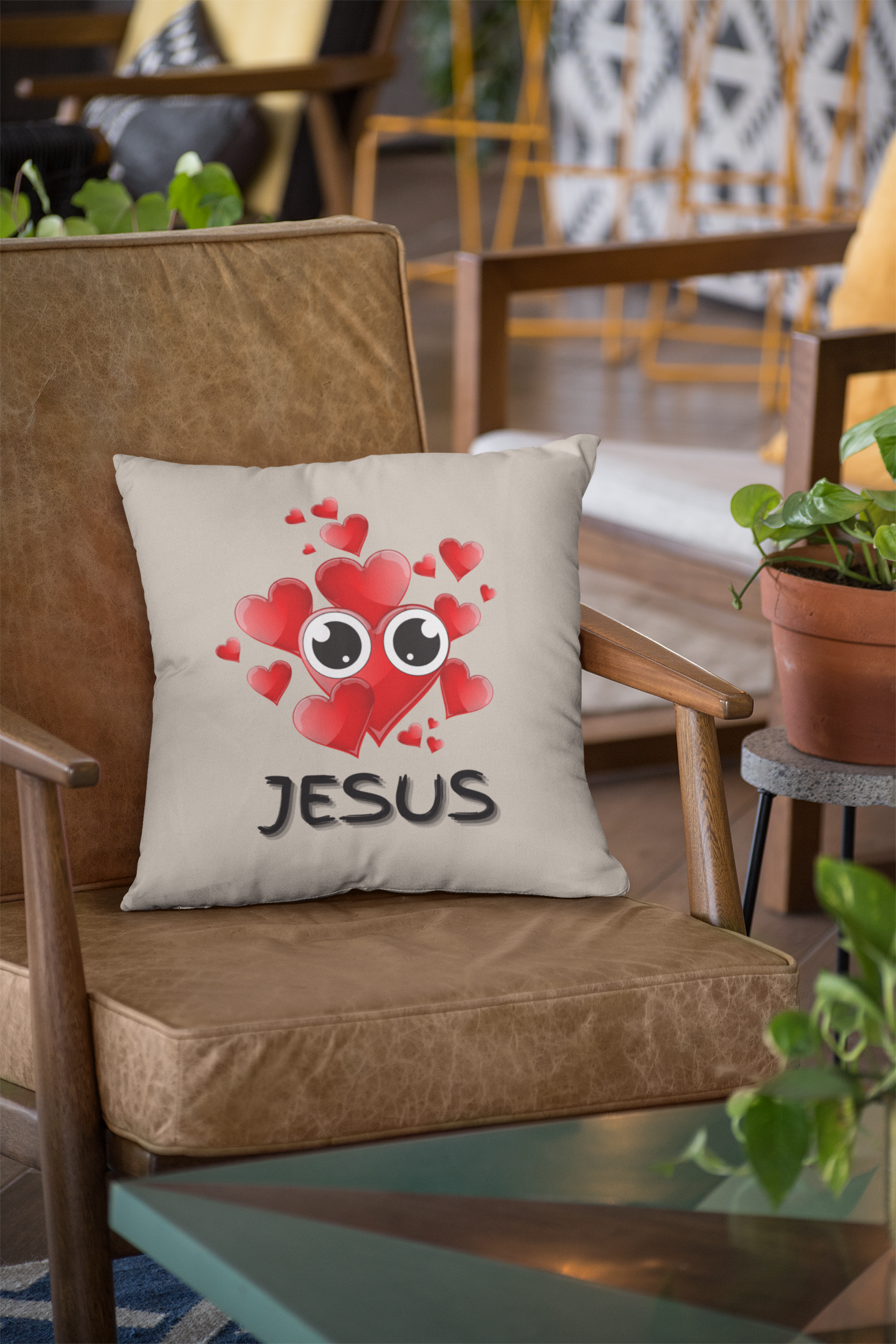 Eye Love Jesus Pillow