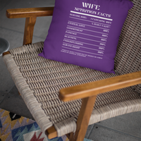 Nutrition Facts Pillow - Wife - White