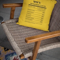 Nutrition Facts Pillow - Wife - Black