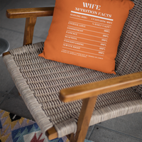 Nutrition Facts Pillow - Wife - White
