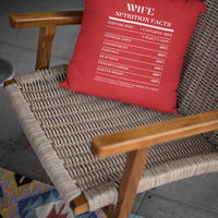 Nutrition Facts Pillow - Wife - White