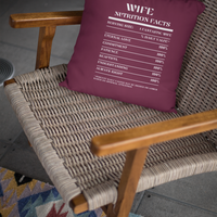 Nutrition Facts Pillow - Wife - White