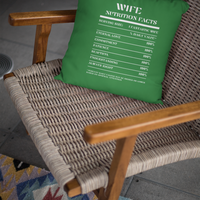 Nutrition Facts Pillow - Wife - White