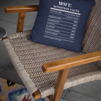 Nutrition Facts Pillow - Wife - White
