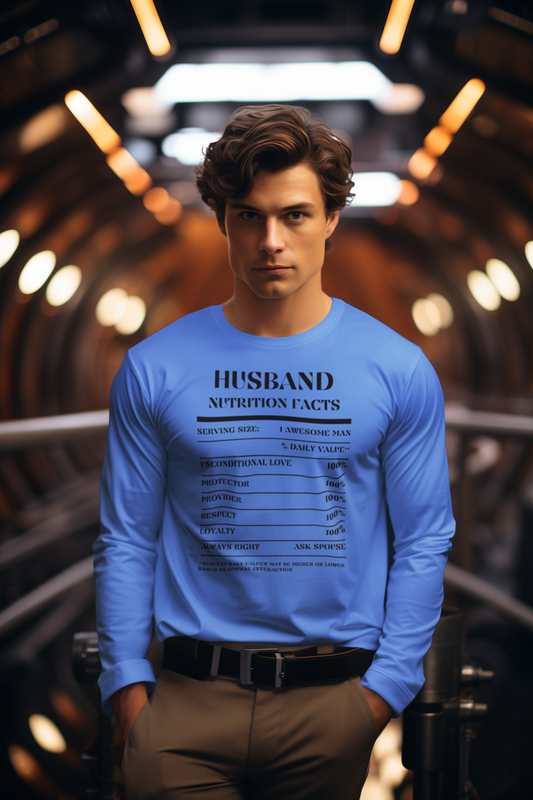 Nutrition Facts T-Shirt LS - Husband - Black