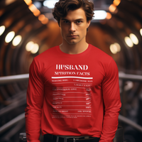 Nutrition Facts T-Shirt LS - Husband - White