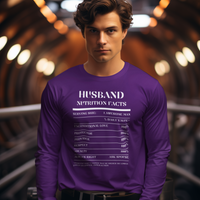 Nutrition Facts T-Shirt LS - Husband - White