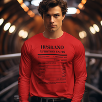 Nutrition Facts T-Shirt LS - Husband - Black