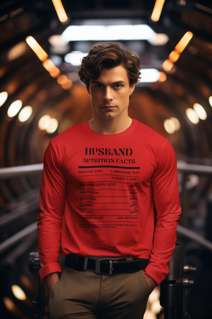 Nutrition Facts T-Shirt LS - Husband - Black