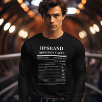 Nutrition Facts T-Shirt LS - Husband - White