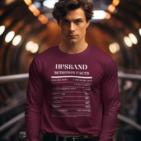 Nutrition Facts T-Shirt LS - Husband - White