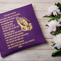 Lord's Prayer Pillow Gold