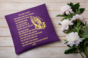 Lord's Prayer Pillow Gold