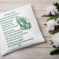 Lord's Prayer Pillow Green