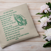 Lord's Prayer Pillow Green