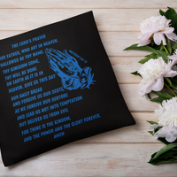 Lord's Prayer Pillow Blue