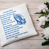 Lord's Prayer Pillow Blue