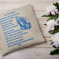 Lord's Prayer Pillow Blue