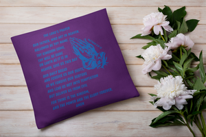 Lord's Prayer Pillow Blue