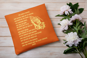 Lord's Prayer Pillow Gold