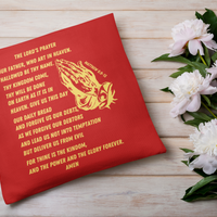 Lord's Prayer Pillow Gold
