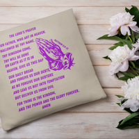 Lord's Prayer Pillow Purple