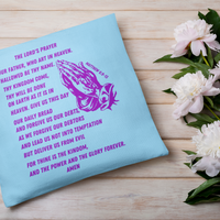 Lord's Prayer Pillow Purple