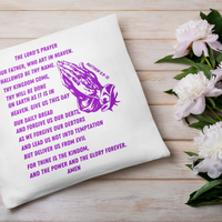 Lord's Prayer Pillow Purple