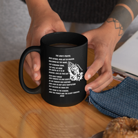 Lord's Prayer Black Mug
