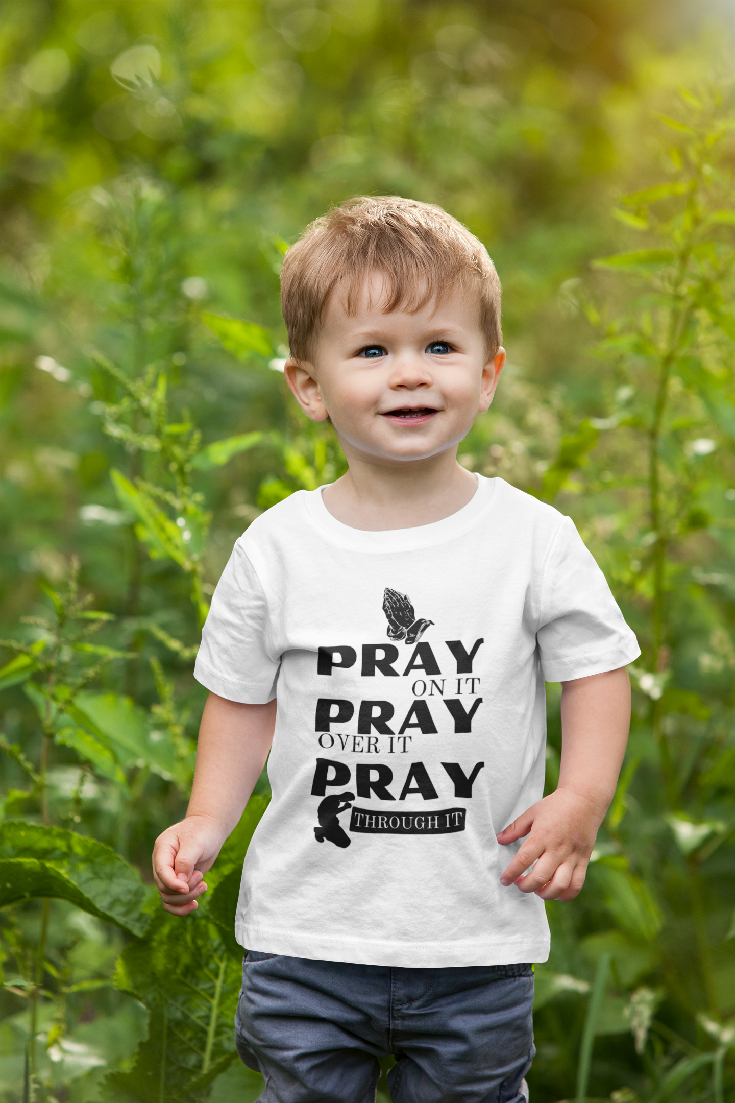 Pray On Toddler Short Sleeve Shirt