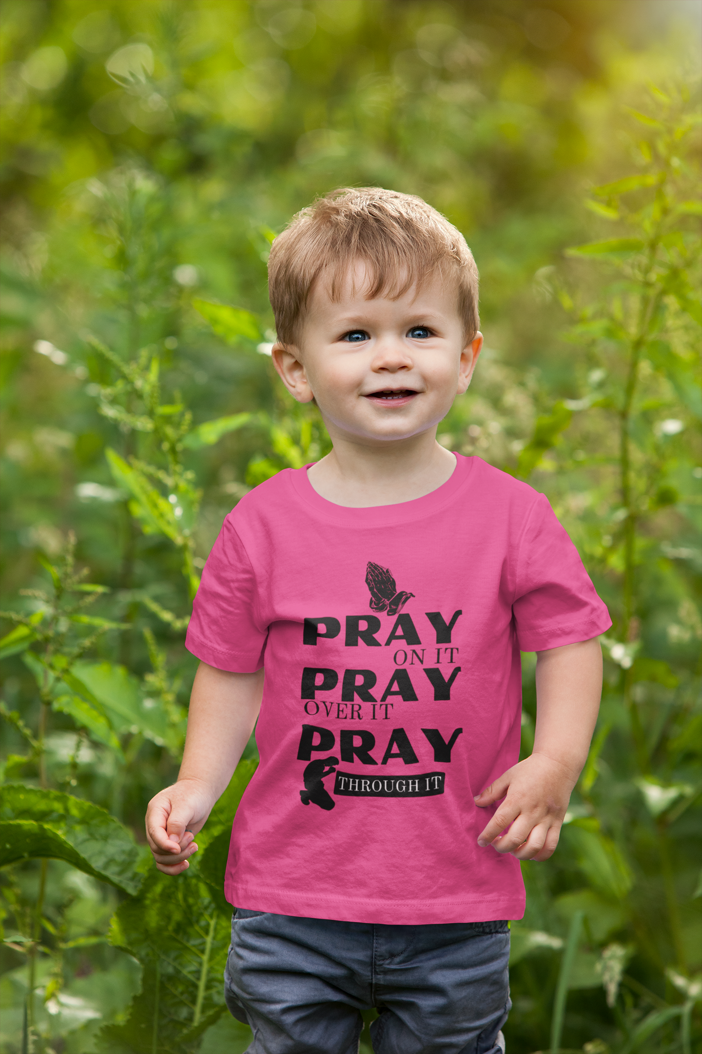 Pray On Toddler Short Sleeve Shirt