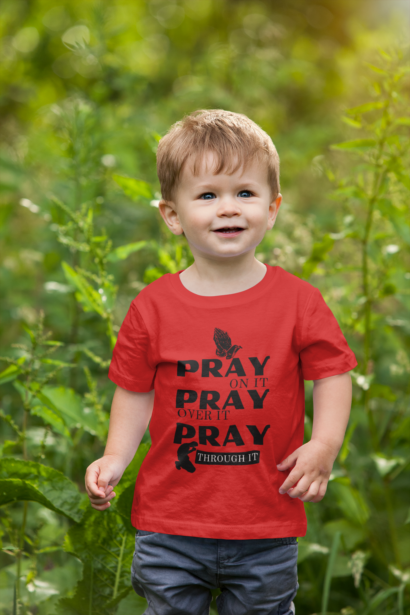 Pray On Toddler Short Sleeve Shirt