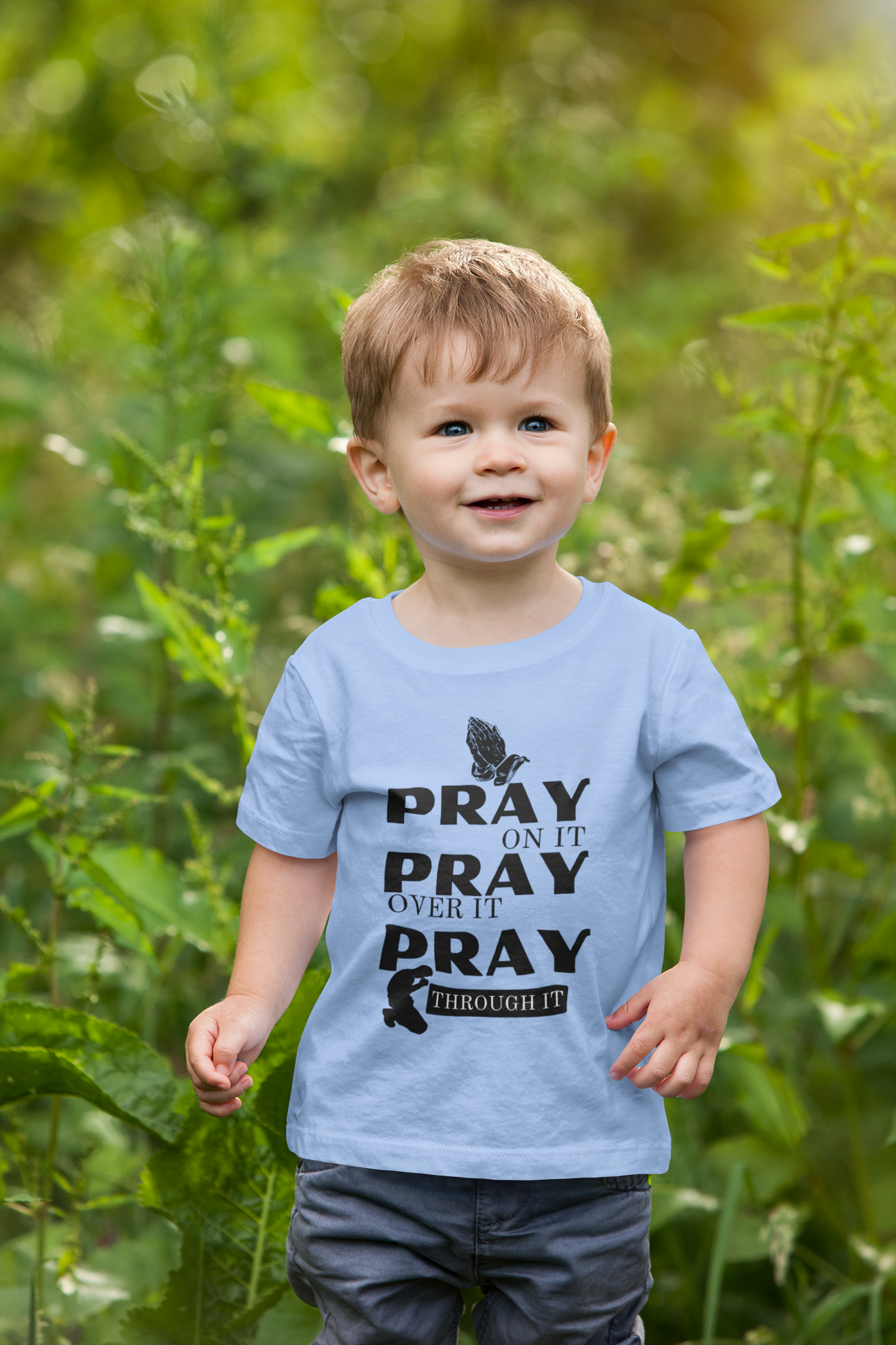 Pray On Toddler Short Sleeve Shirt