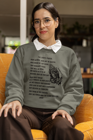 Lord's Prayer Crewneck Sweatshirt - Black