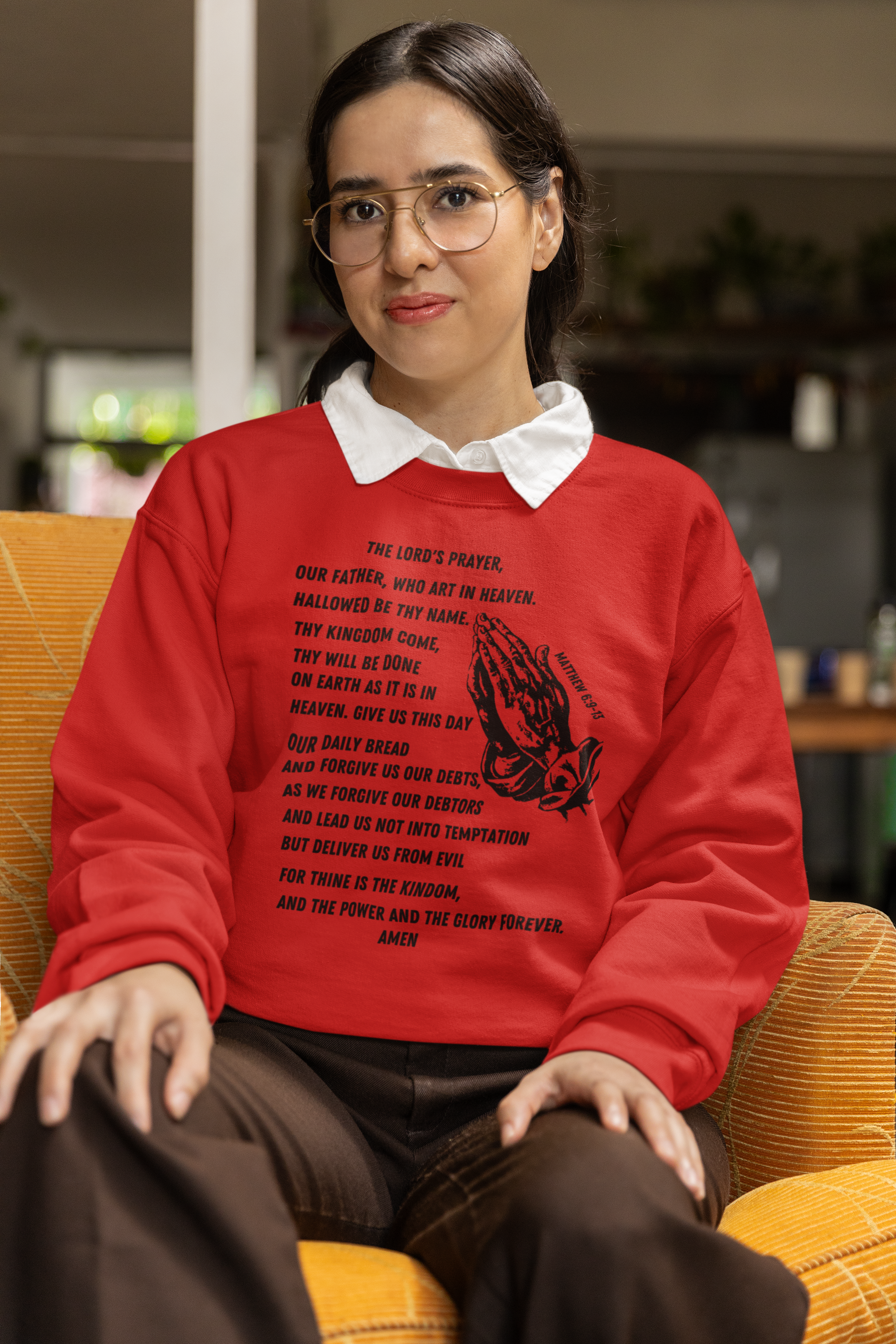 Lord's Prayer Crewneck Sweatshirt - Black