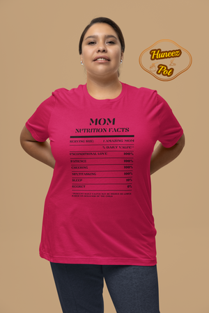 Nutrition Facts T-Shirt SS - Mom - Black