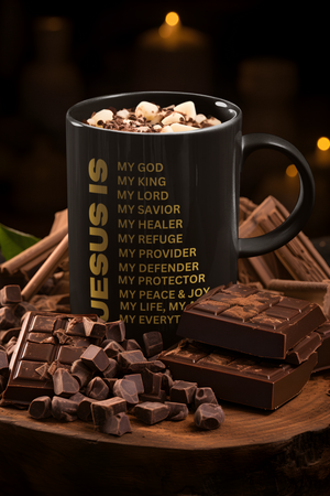 Jesus Is Christian Mug Gold