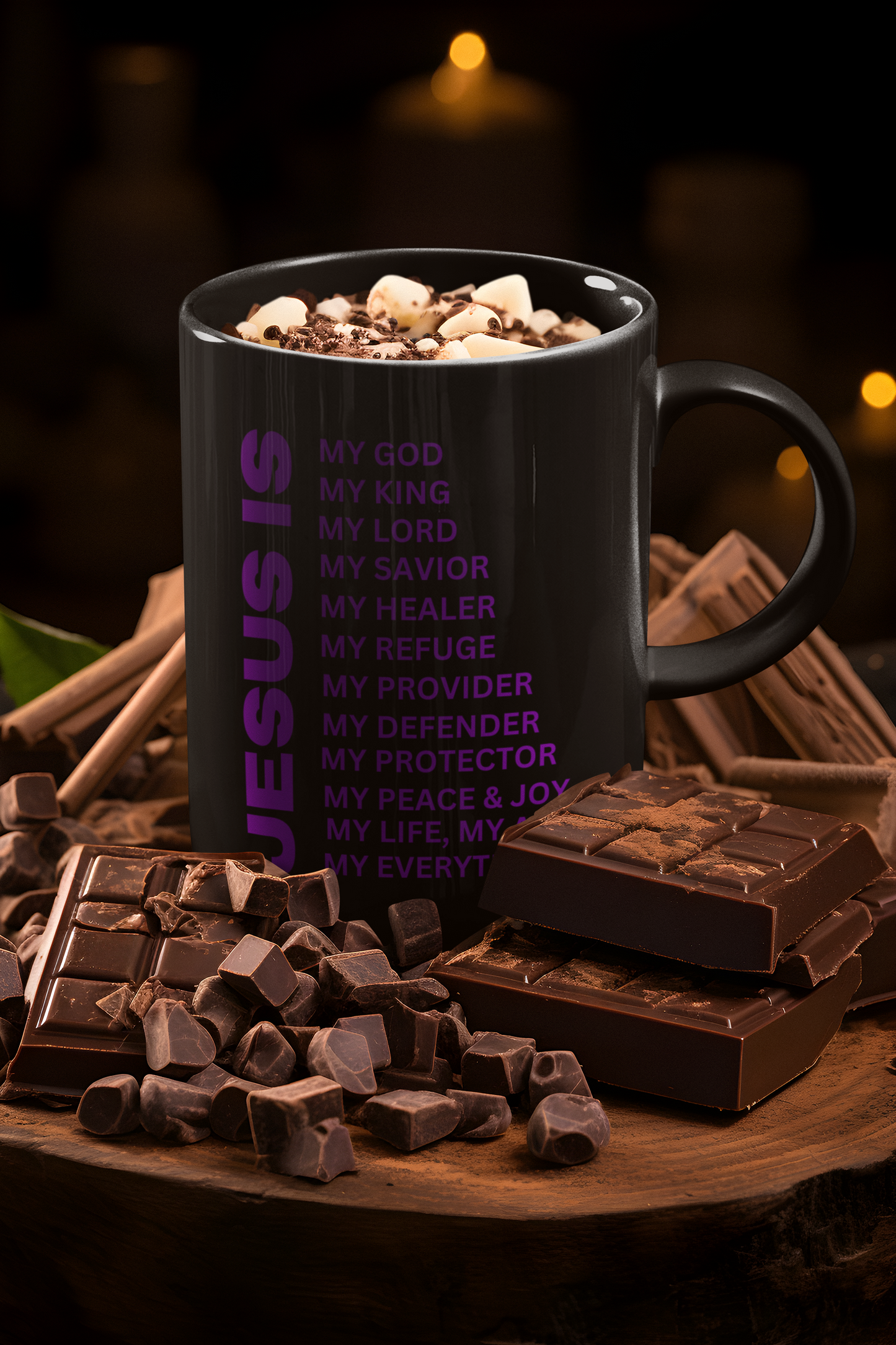 Jesus Is Christian Mug Purple