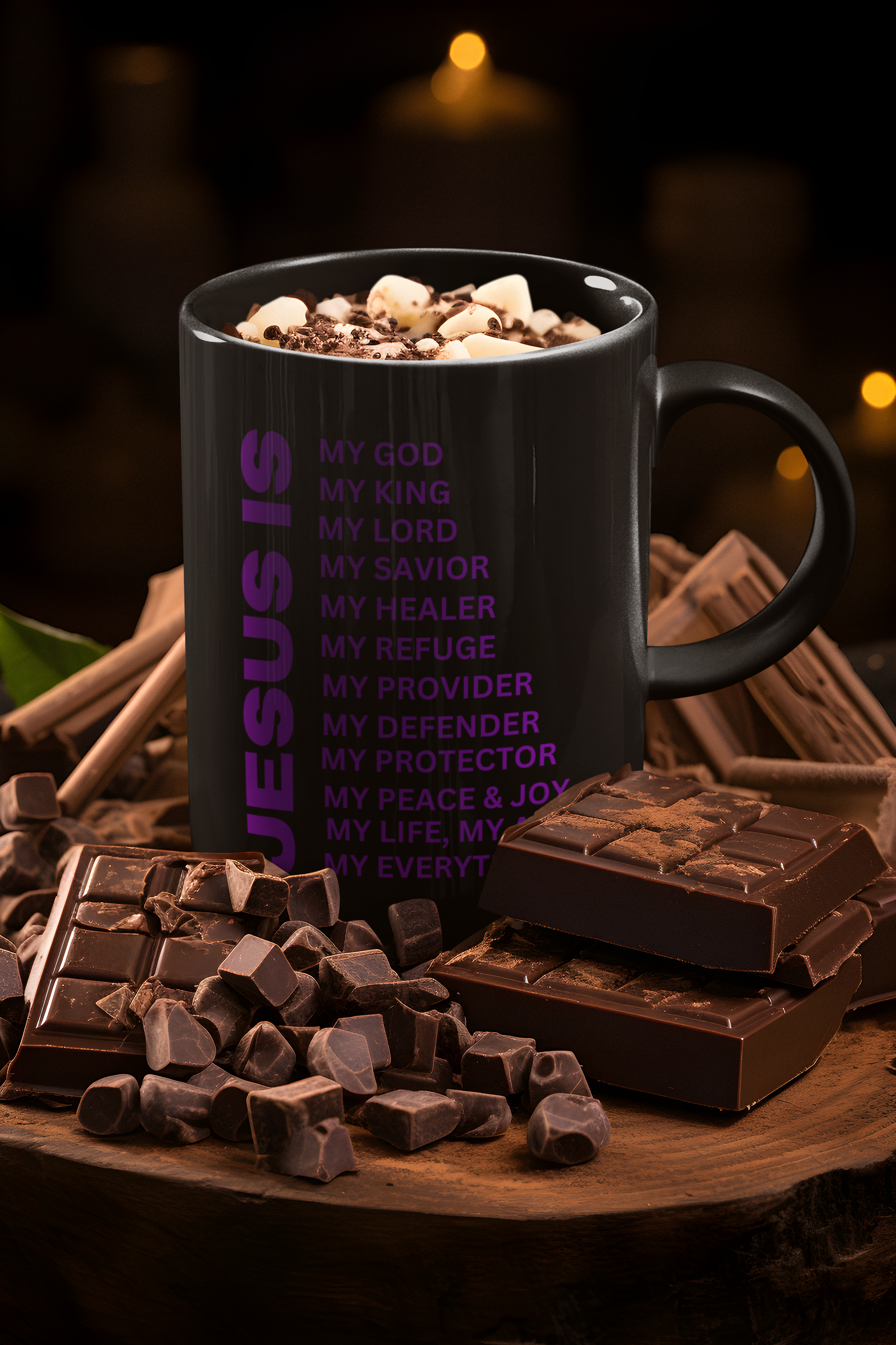 Jesus Is Christian Mug Purple