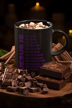 Jesus Is Christian Mug Purple